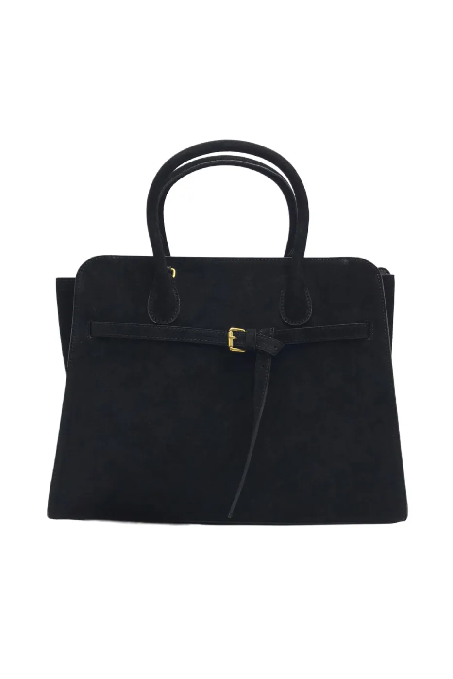 EVERYDAY LOVE BOWLER BAG IN SUEDE - black
