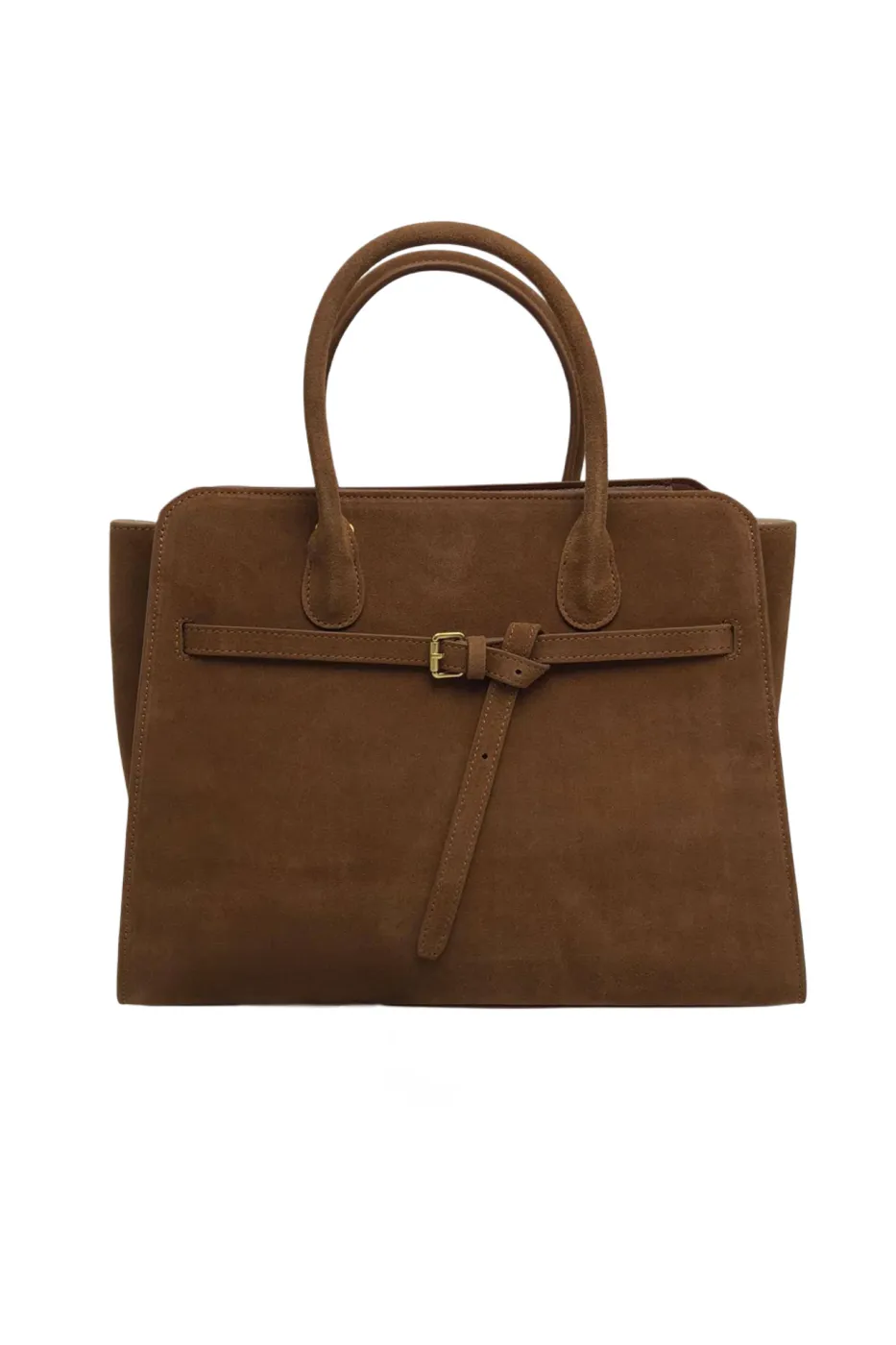 EVERYDAY LOVE BOWLER BAG IN SUEDE - cognac