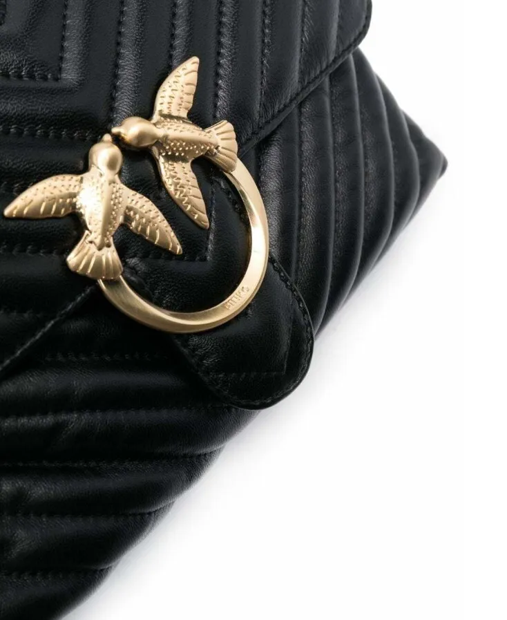 LADY LOVE BAG PUFF - black/gold — фото 5