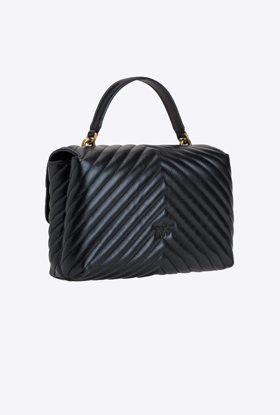 LADY LOVE BAG PUFF CHEVRON - black-old gold — фото 3
