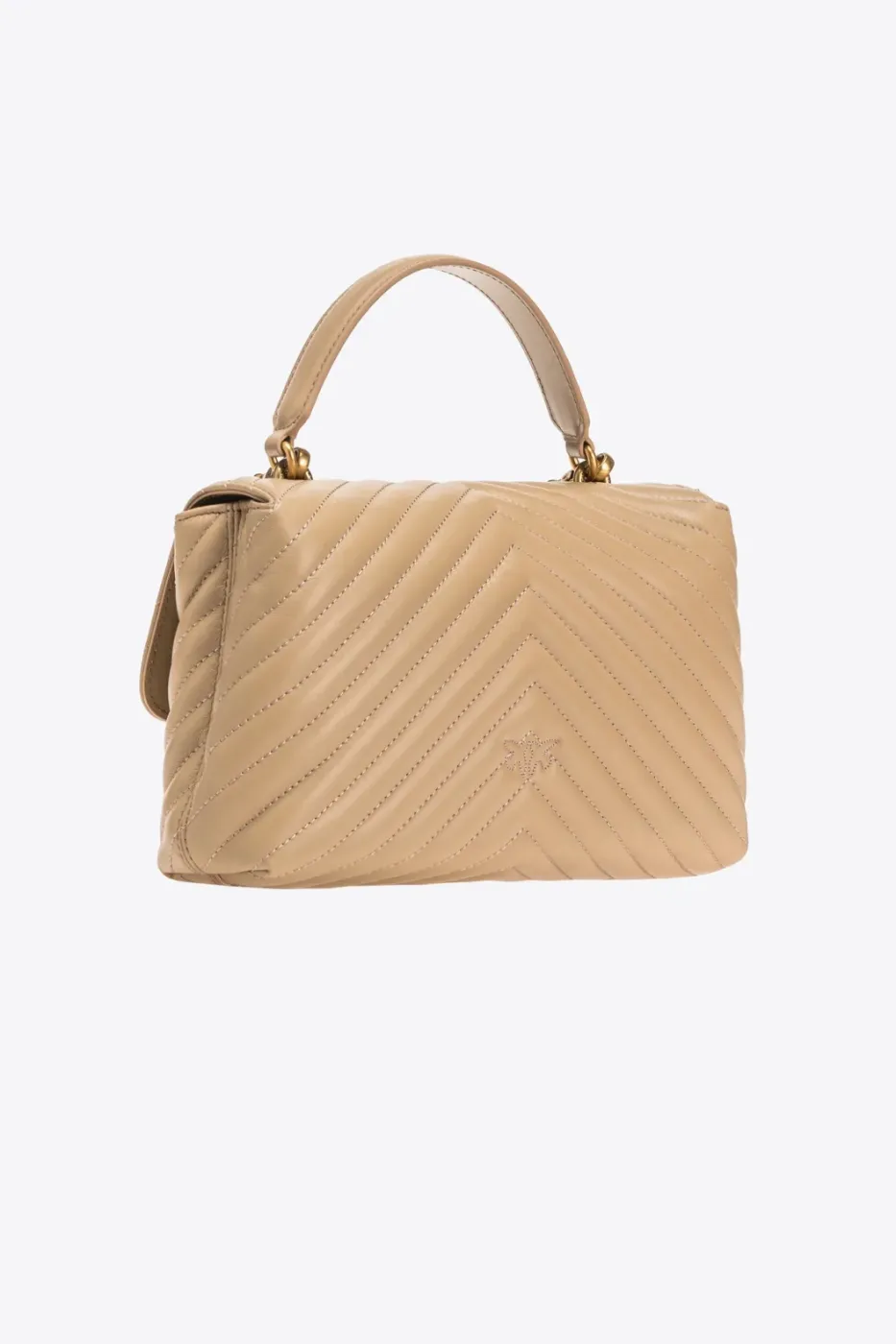 LADY LOVE BAG PUFF CHEVRON – sand-antique gold — фото 3