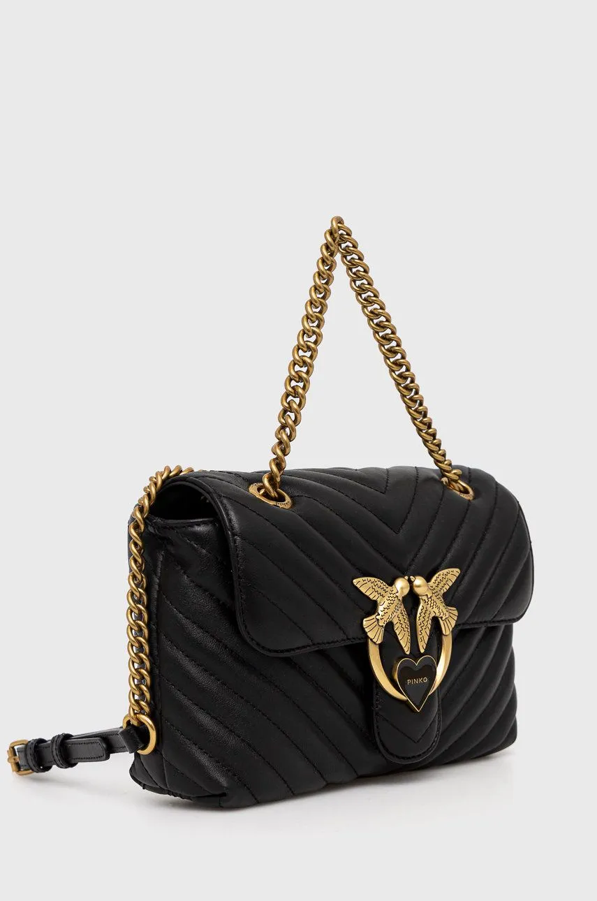 LADY LOVE BAG PUFF HEART - black gold — фото 3