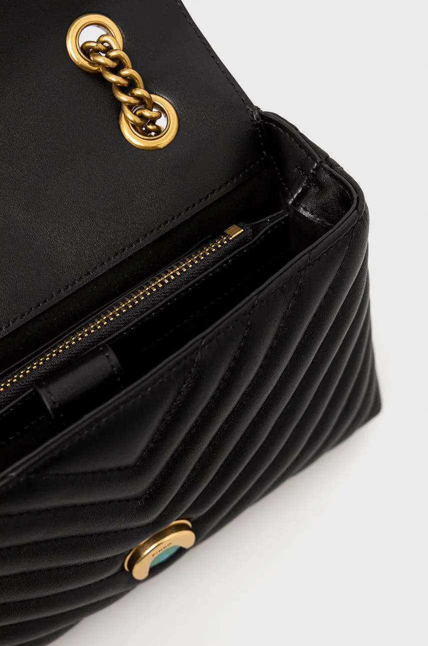 LADY LOVE BAG PUFF HEART - black gold — фото 4