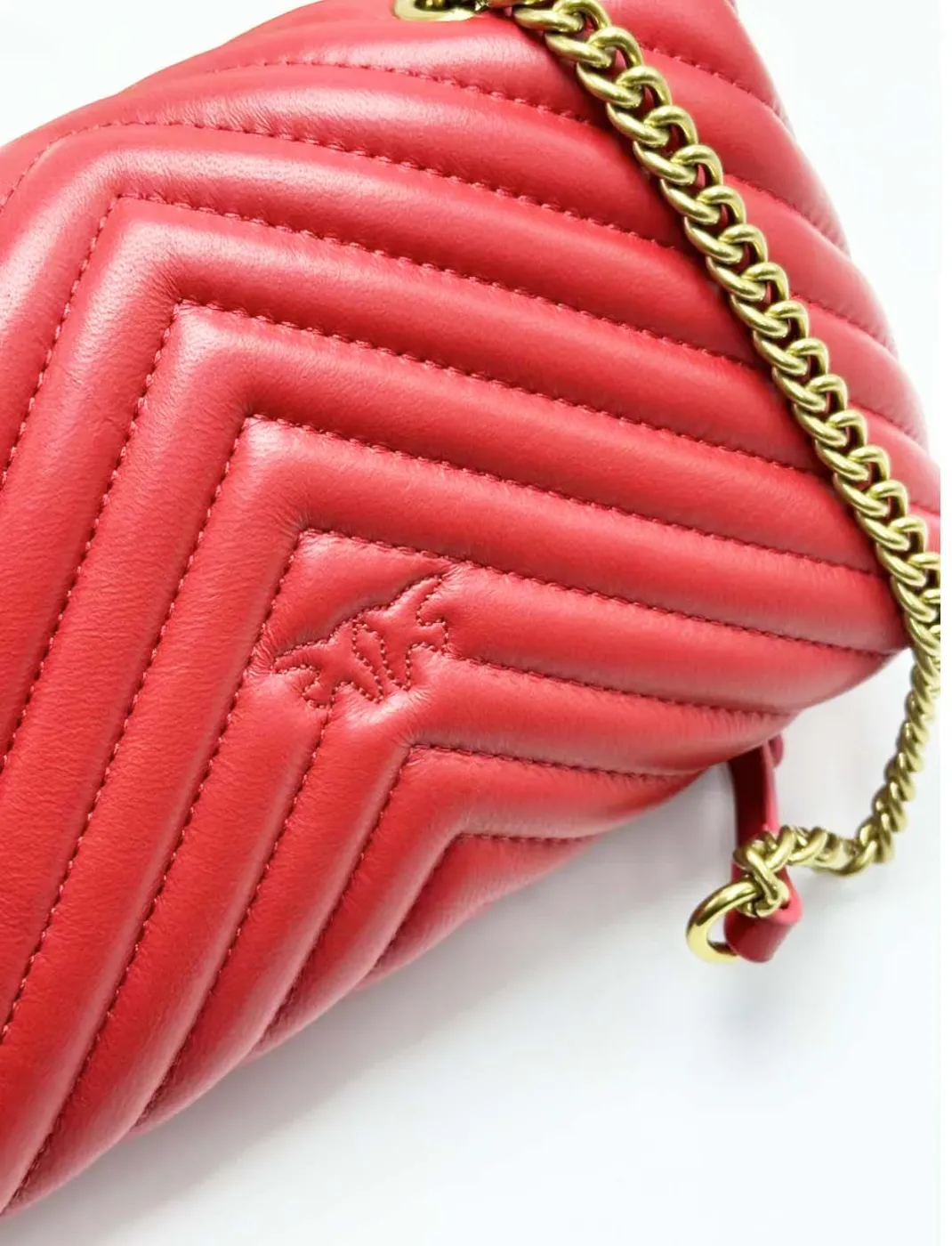 LADY LOVE BAG PUFF HEART - red gold — фото 5