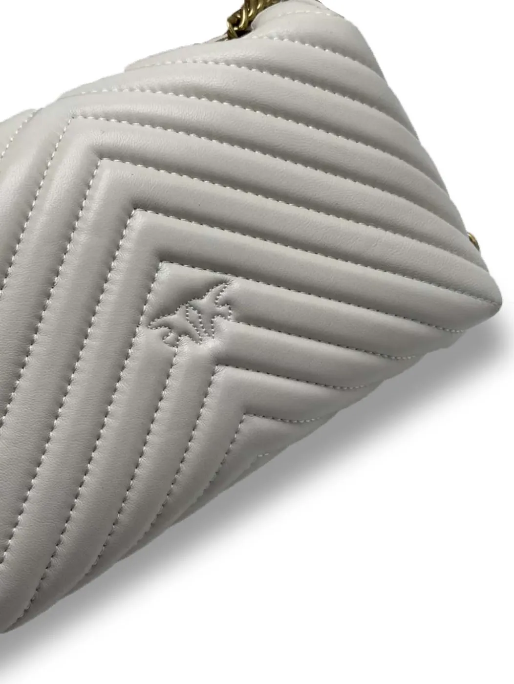 LADY LOVE BAG PUFF HEART - white gold — фото 5