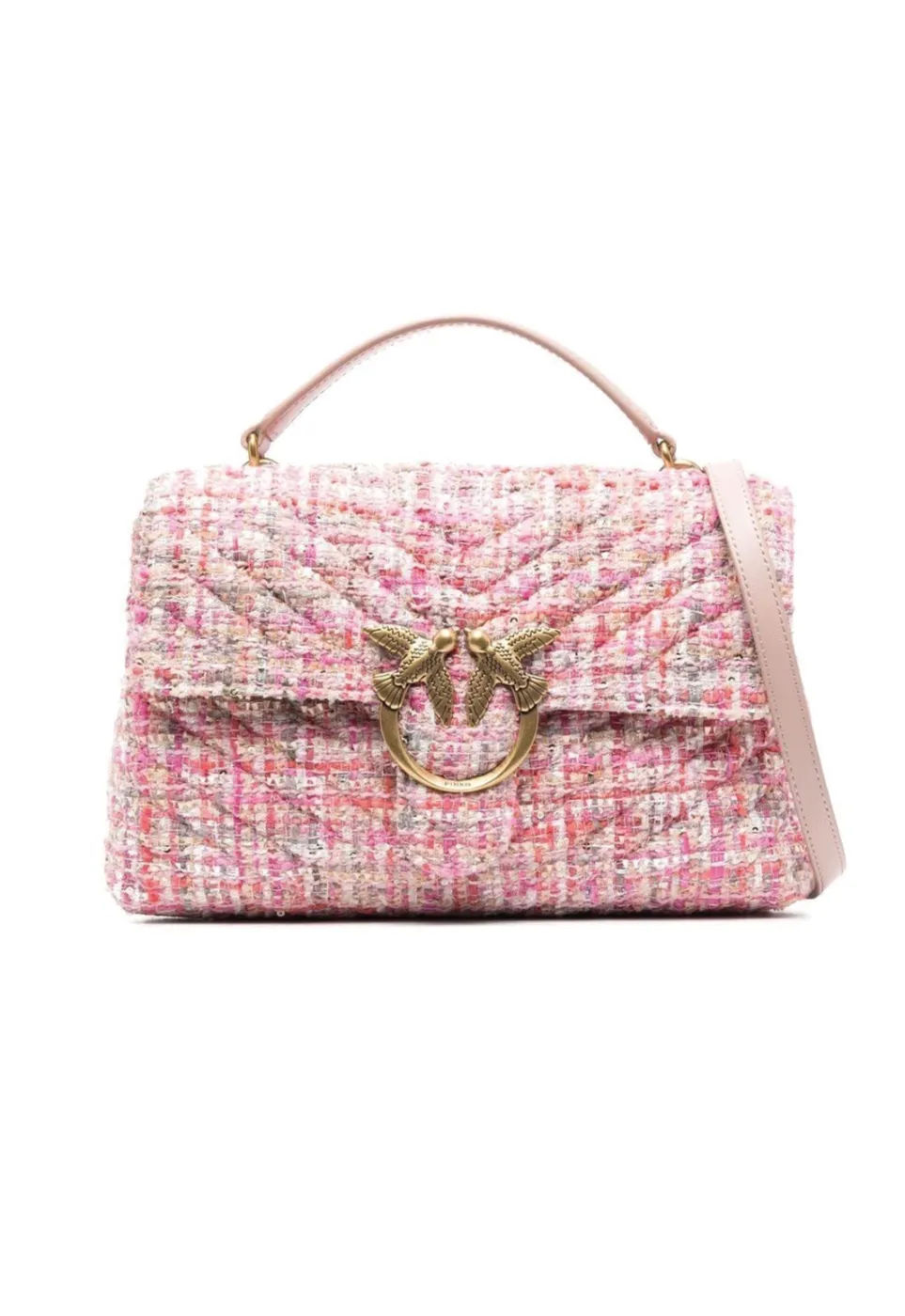 LADY LOVE BAG PUFF MAXI QUILT TWEED - pink