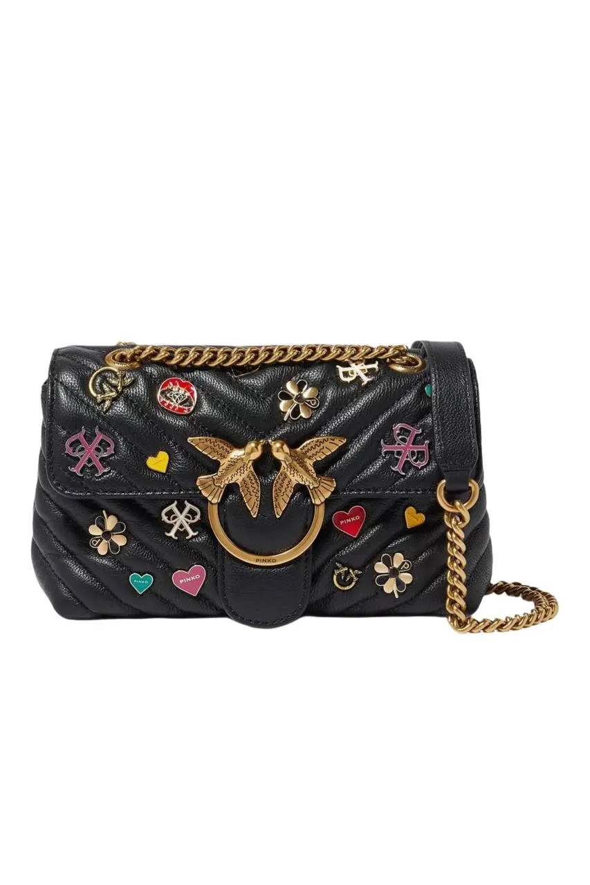 LADY LOVE BAG PUFF PINS – black — фото 1