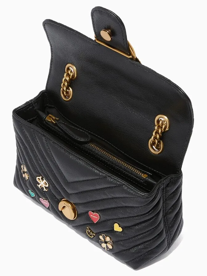 LADY LOVE BAG PUFF PINS – black — фото 5