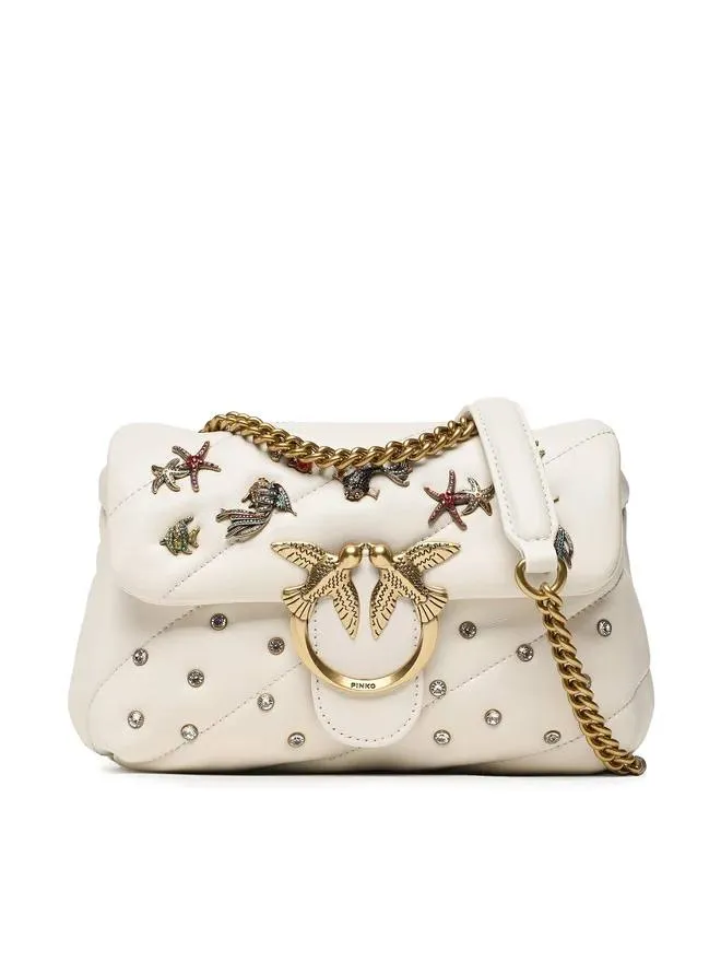 LADY LOVE PUFF SEA JEWELS BAG – white