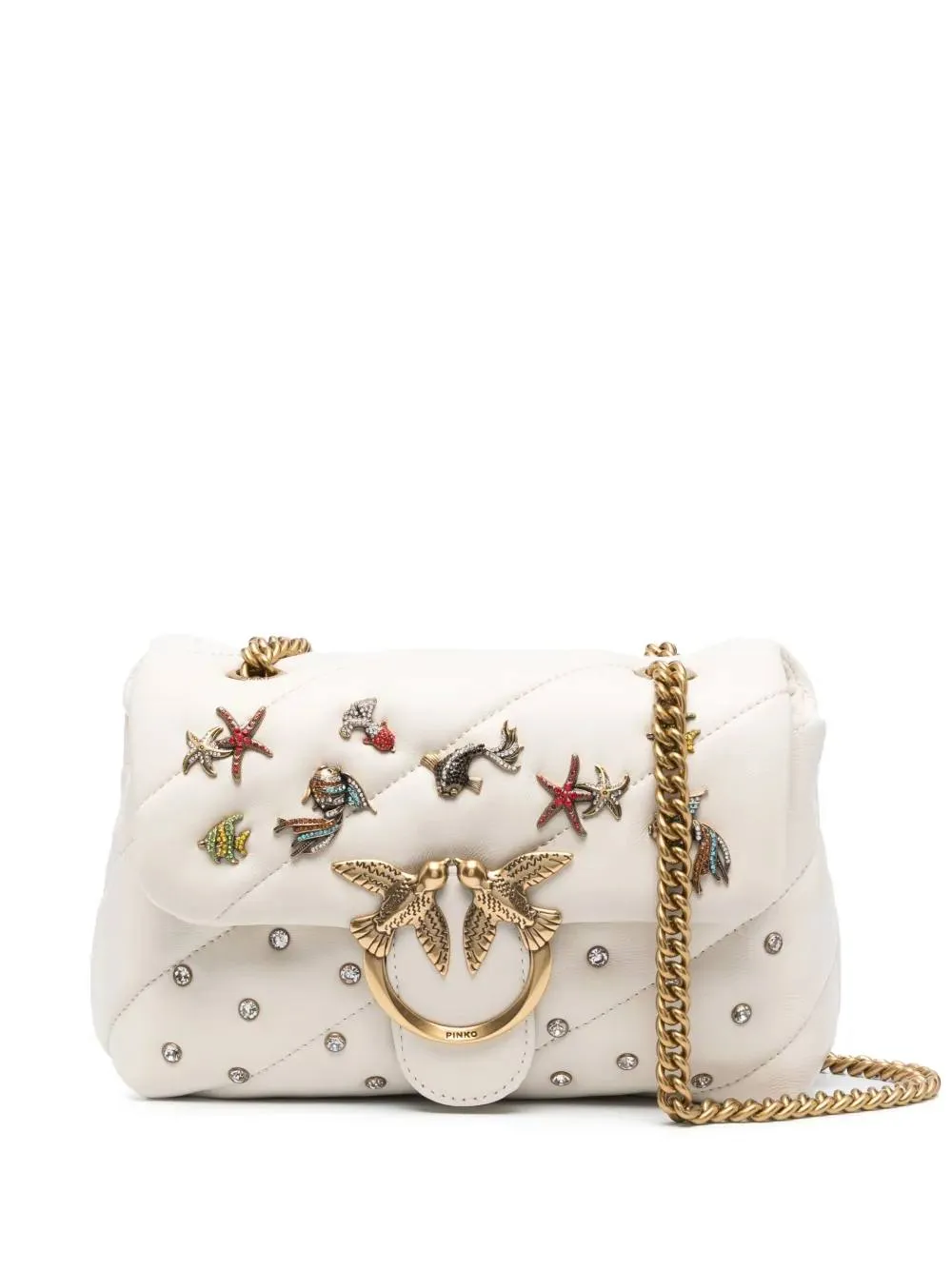 LADY LOVE PUFF SEA JEWELS BAG – white — фото 6