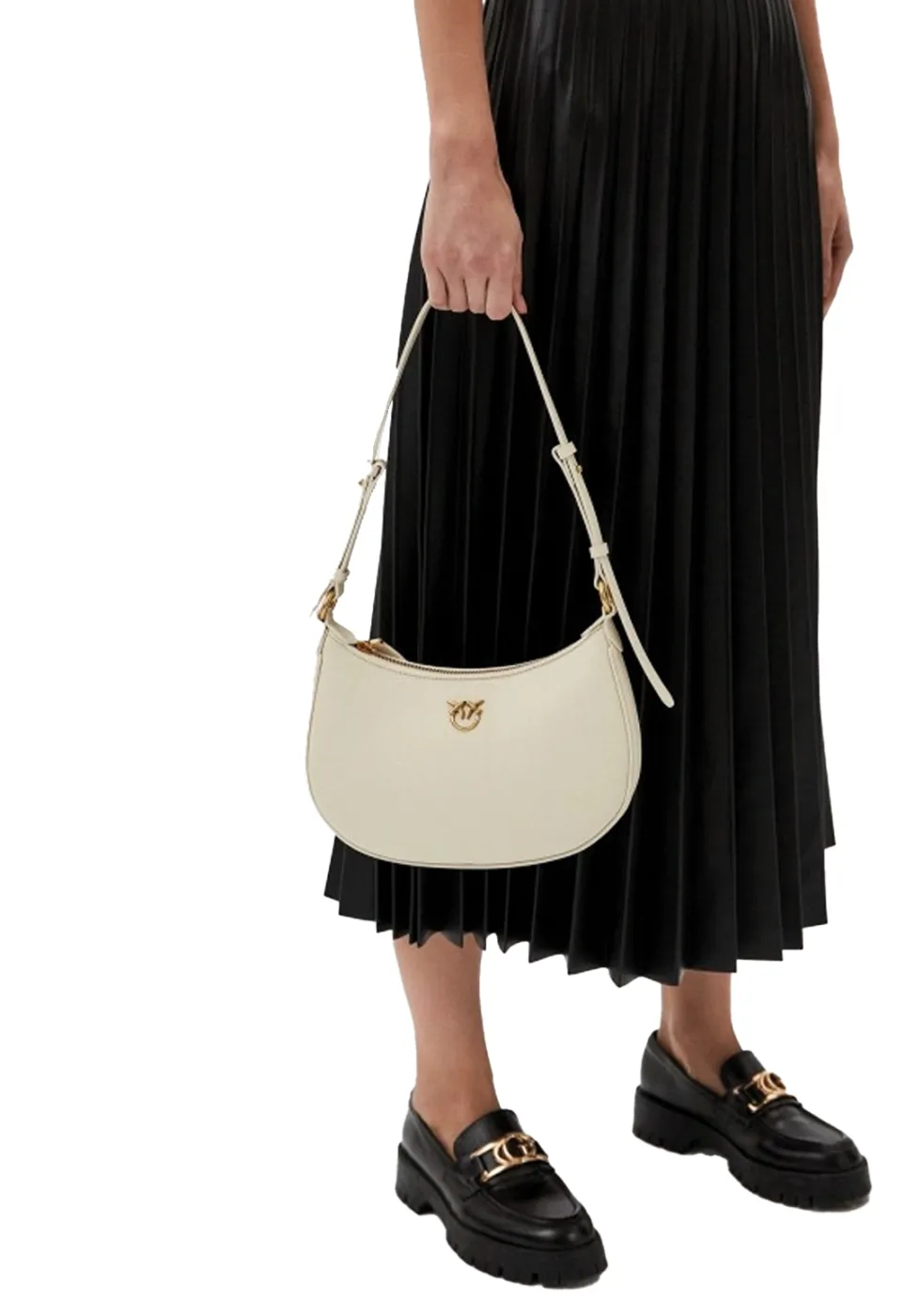 LOVE BAG HALF MOON SIMPLY - white — фото 4