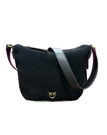 LOVE BAG HOBO ZIP AROUND IN SUED - black