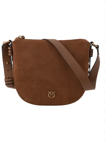 LOVE BAG HOBO ZIP AROUND IN SUED - сognac