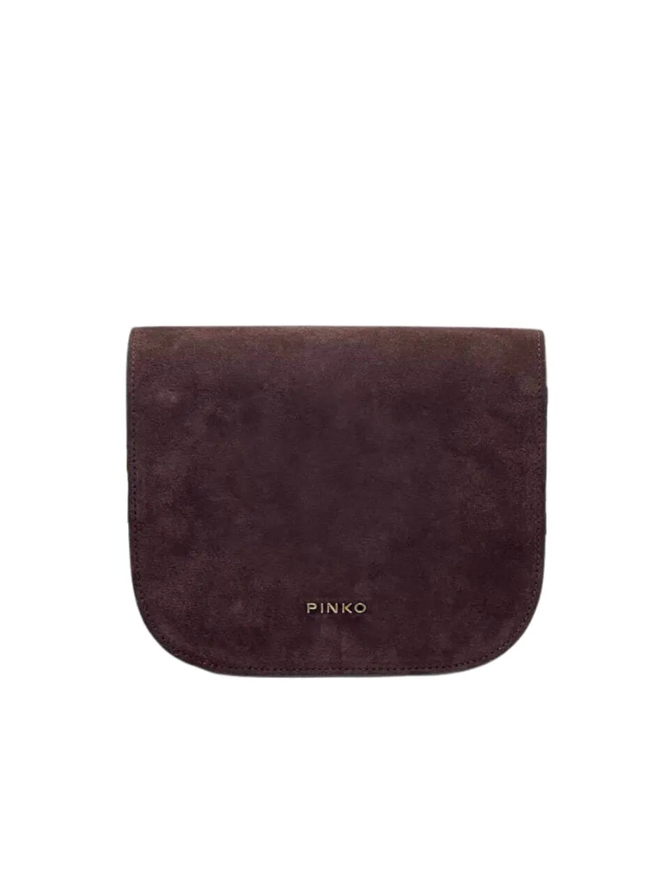LOVE BAG MINI NUTS BAG IN SUEDE - сhocolate brown