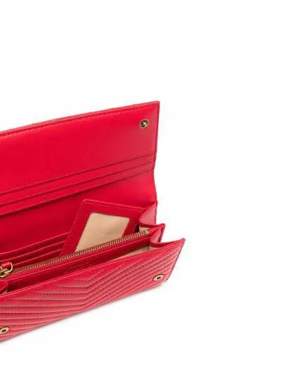 LOVE BIRDS QUILTED WALLET - red — фото 4
