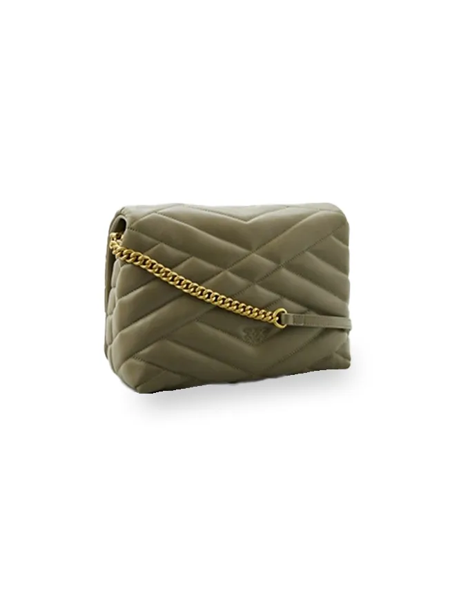LOVE CLICK PUFF GRAPHIC QUILTED - green gray — фото 4