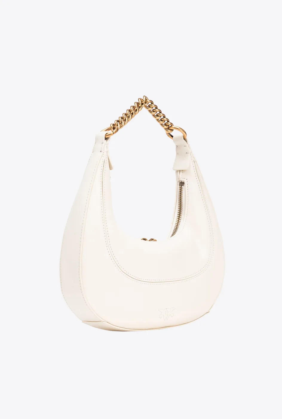 MINI BRIOCHE BAG HOBO - white/gold — фото 2