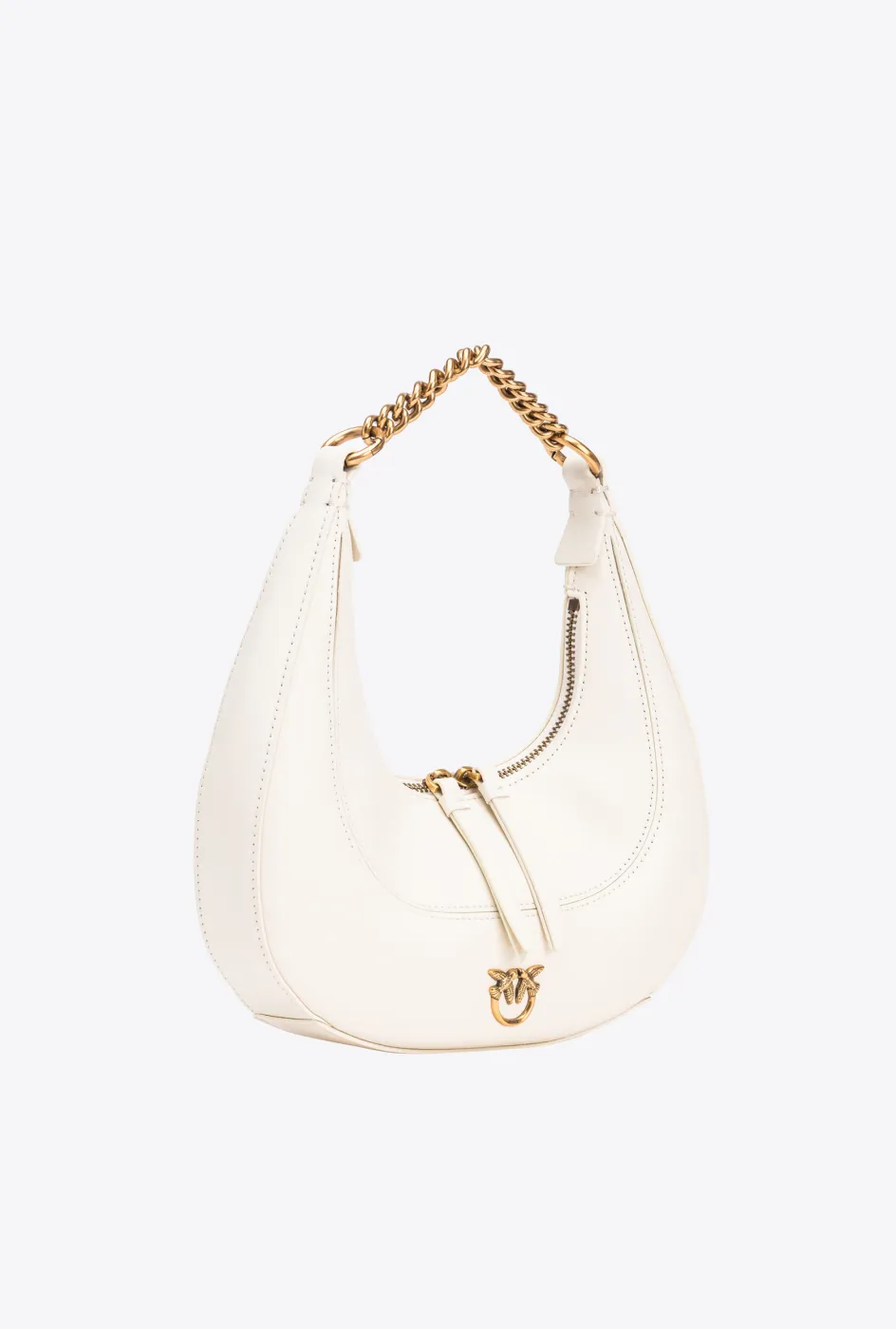 MINI BRIOCHE BAG HOBO - white/gold — фото 3