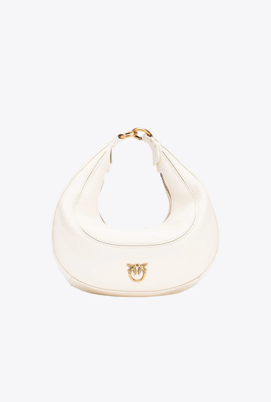 MINI BRIOCHE BAG HOBO - white/gold — фото 5