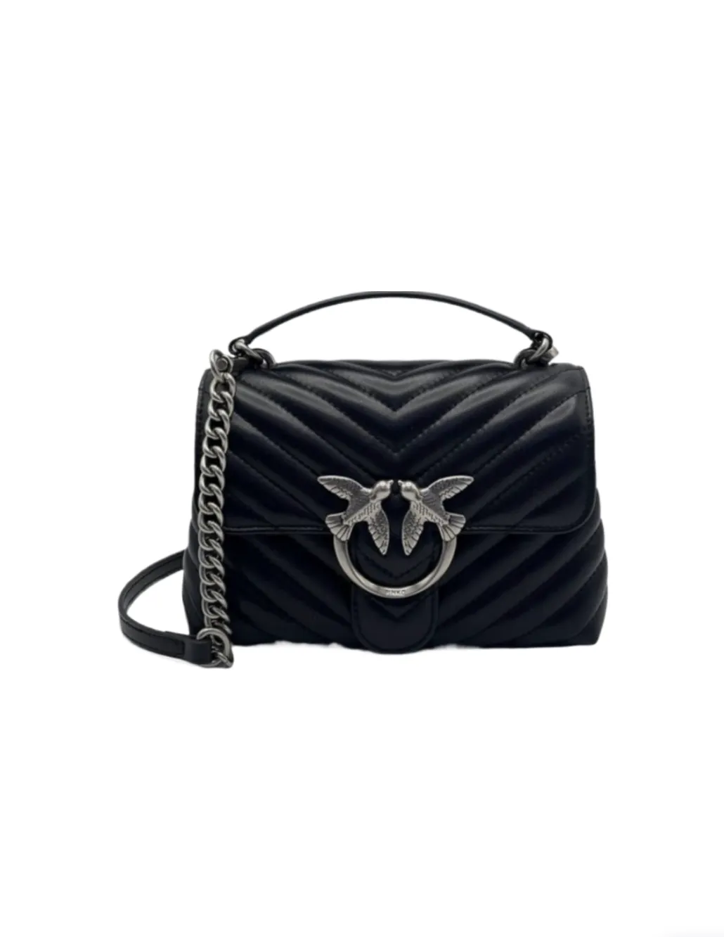 MINI LADY LOVE BAG PUFF - black/silver — фото 1