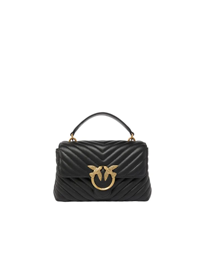 MINI LADY LOVE BAG PUFF CHEVRON - black/gold