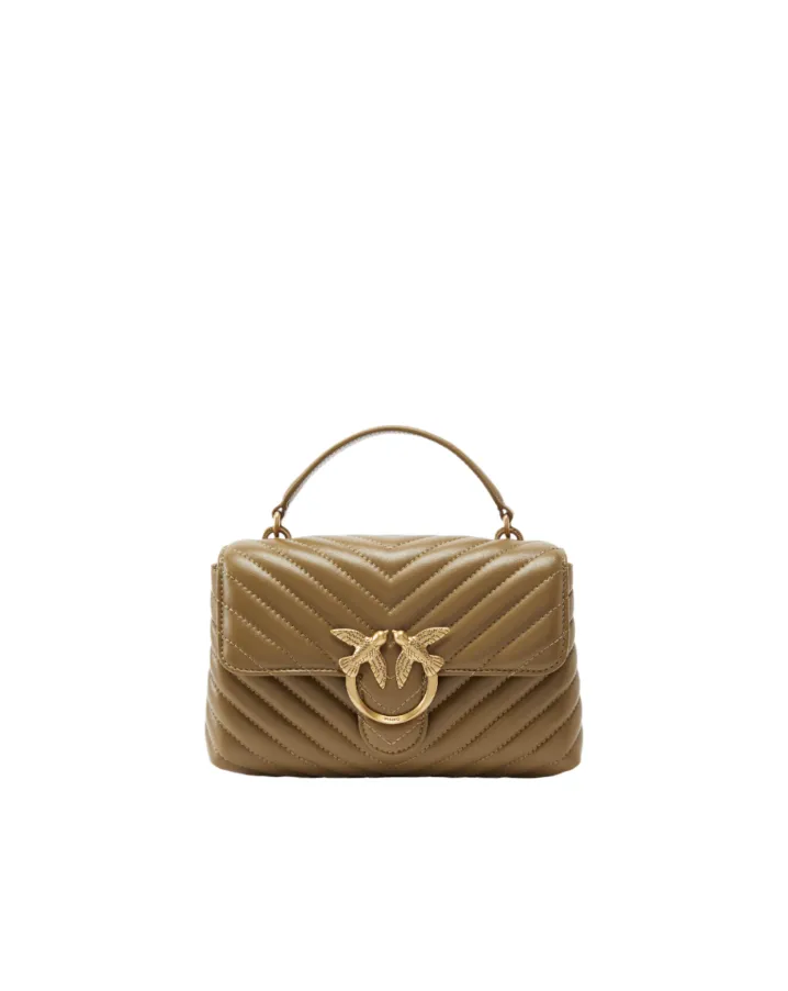 MINI LADY LOVE BAG PUFF CHEVRON - sand-antique gold — фото 1