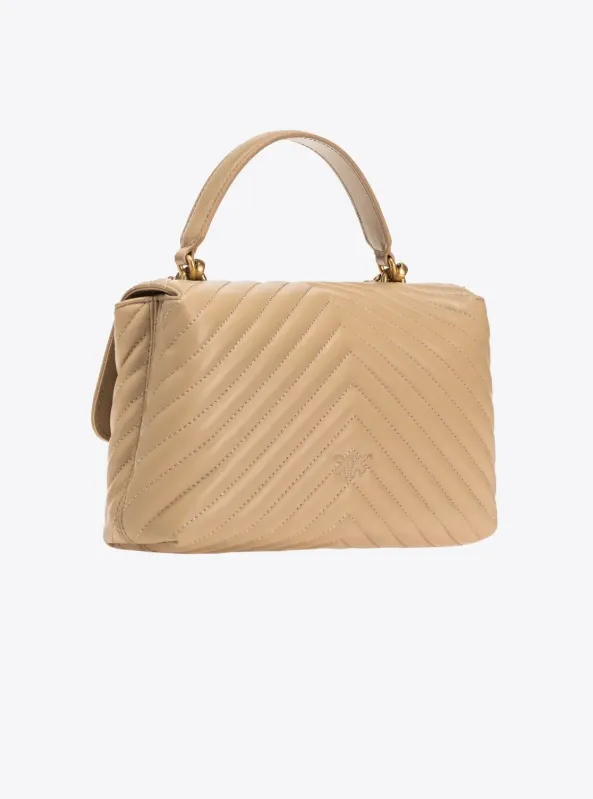 MINI LADY LOVE BAG PUFF CHEVRON – sand-antique gold — фото 2