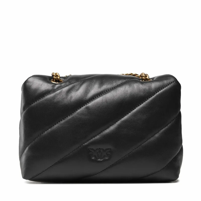 MINI LOGO BAG PUFF MAXI QUILT JEWEL BUCKLE – black — фото 2