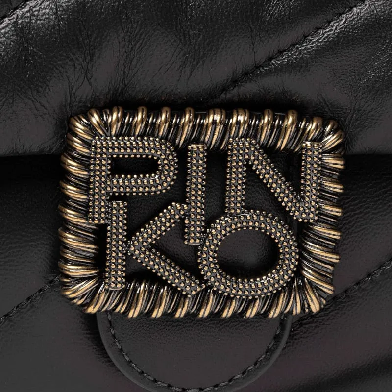 MINI LOGO BAG PUFF MAXI QUILT JEWEL BUCKLE – black — фото 6
