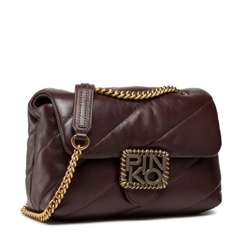 MINI LOGO BAG PUFF MAXI QUILT JEWEL BUCKLE – bordeaux — фото 3