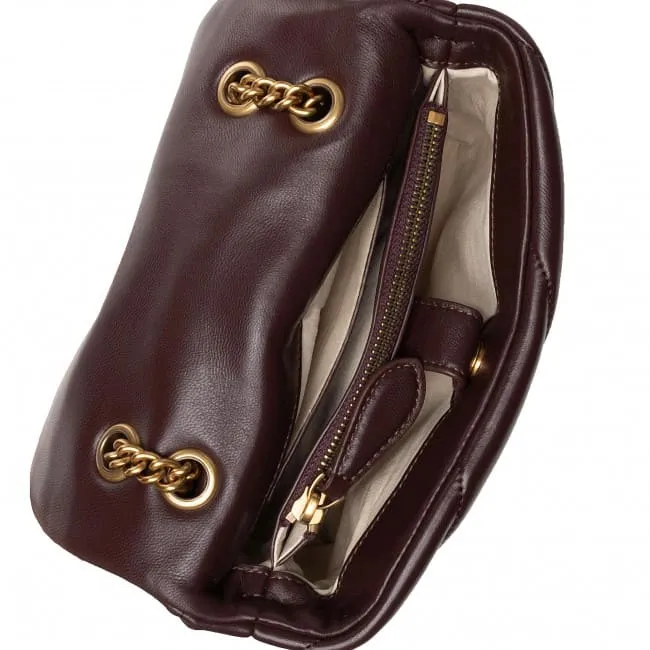 MINI LOGO BAG PUFF MAXI QUILT JEWEL BUCKLE – bordeaux — фото 4