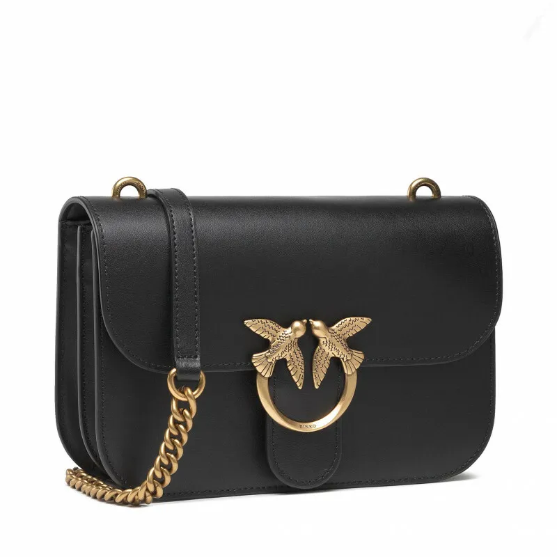 MINI LOVE BAG BELL SIMPLY – black/gold — фото 3