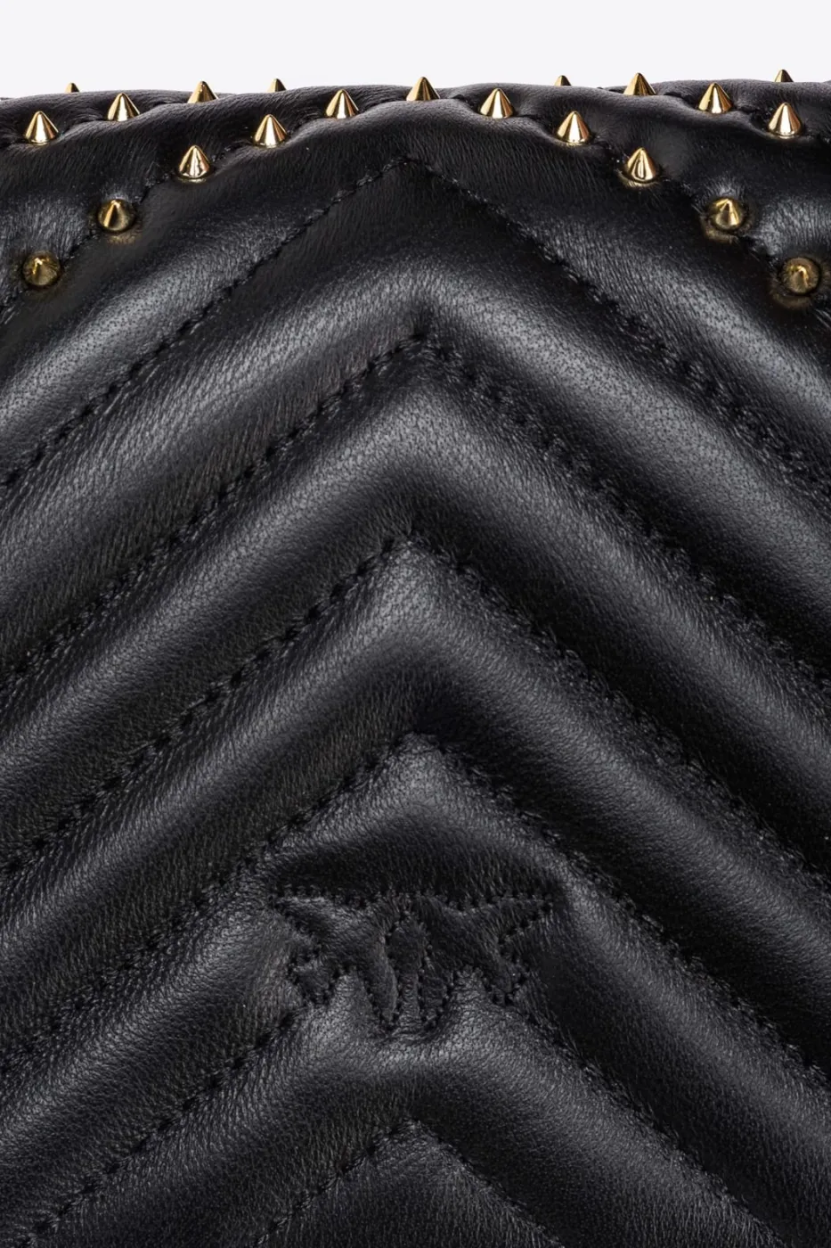 MINI LOVE BAG CLICK CHEVRON STUDS – black-antique gold — фото 3