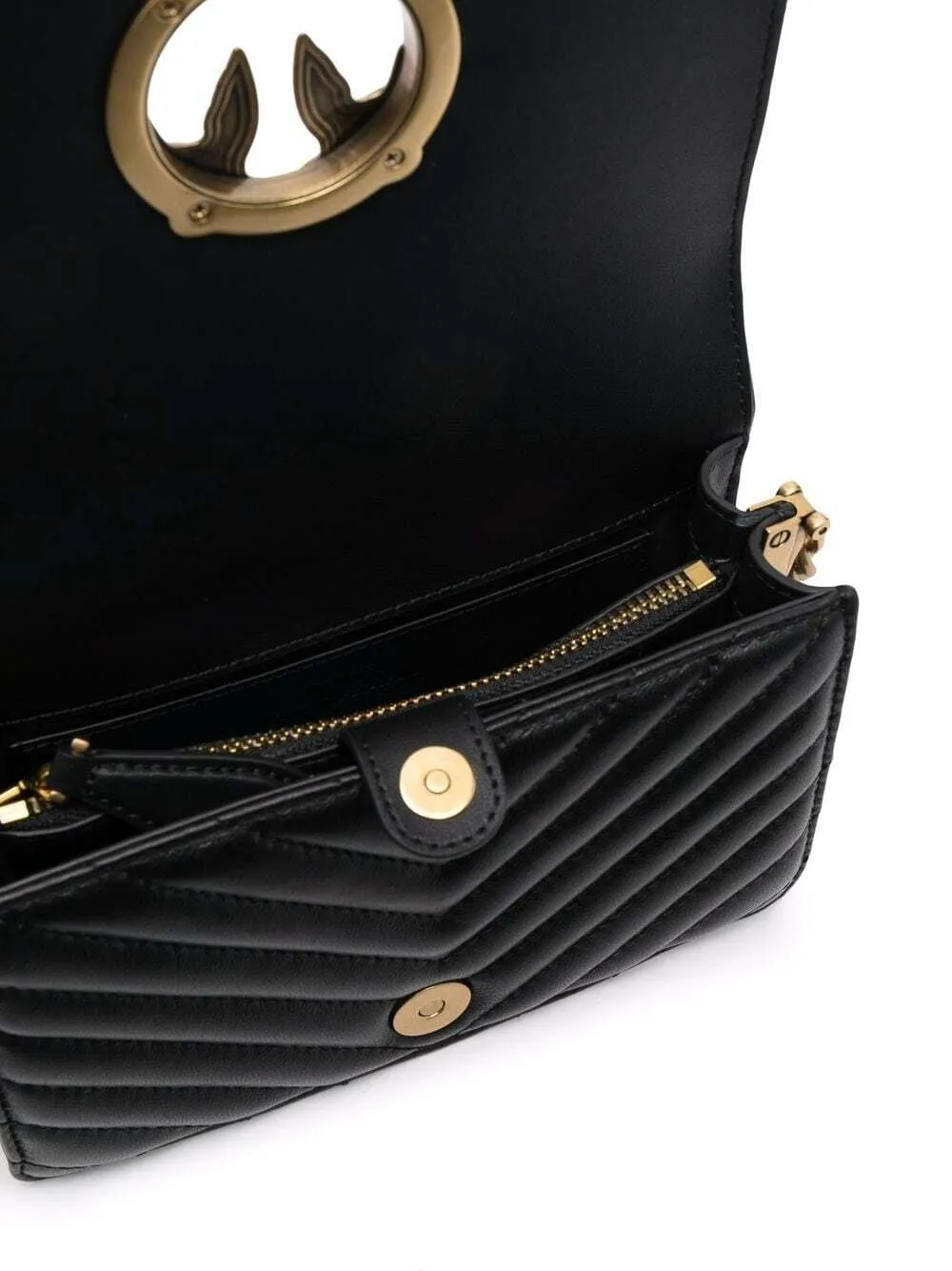 MINI LOVE BAG CLICK V QUILT – black — фото 4
