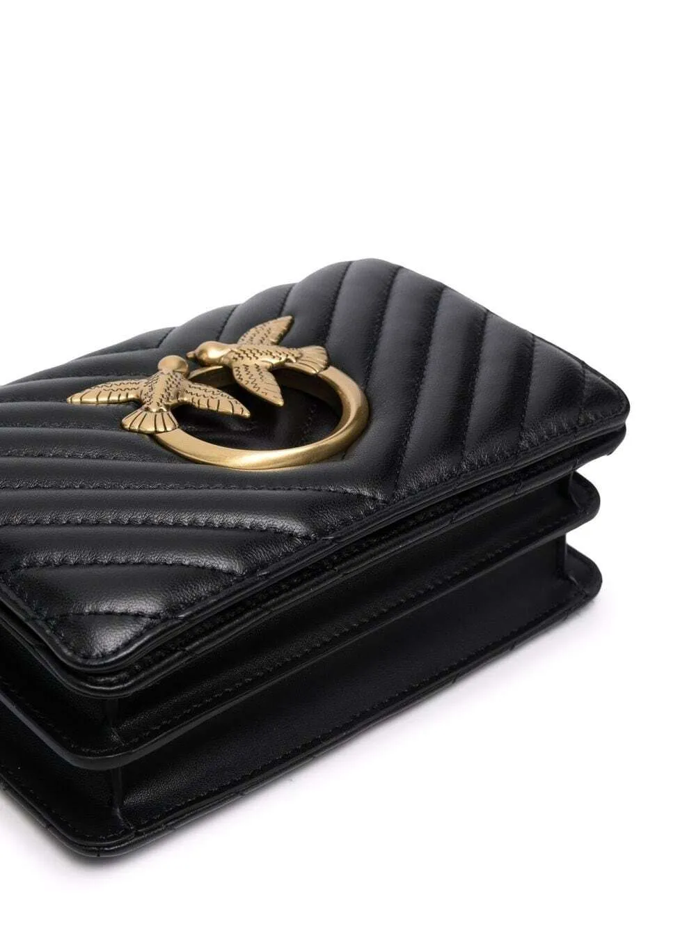 MINI LOVE BAG CLICK V QUILT – black — фото 5