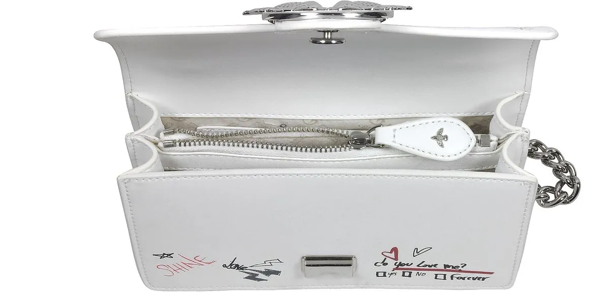 MINI LOVE BAG GRAFFITI SHOULDER - white — фото 4