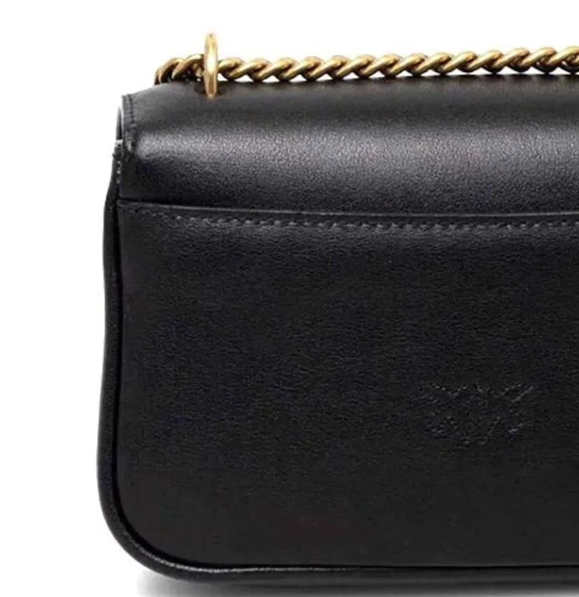 MINI LOVE BAG HALF CLICK - black gold — фото 3