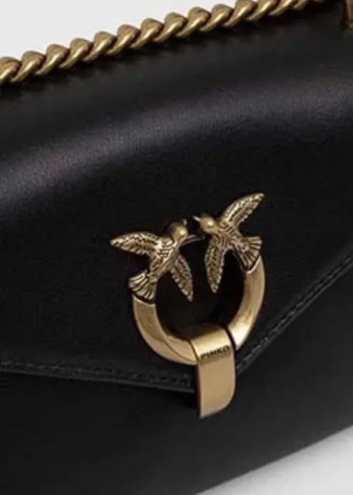 MINI LOVE BAG HALF CLICK - black gold — фото 4
