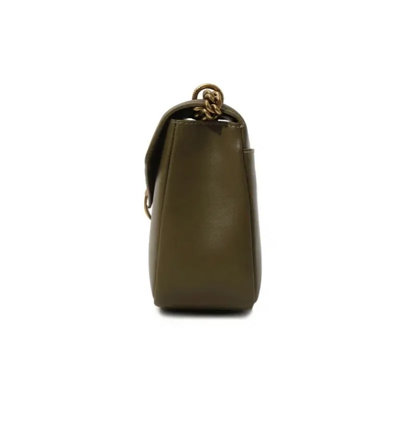 MINI LOVE BAG HALF CLICK - olive gold — фото 2