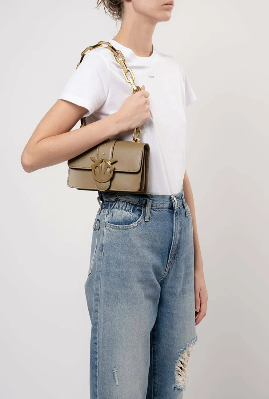 MINI LOVE BAG ICON MAXI CHAIN – ashen walnut — фото 2