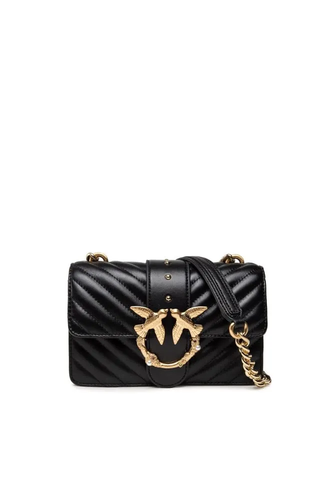 MINI LOVE BAG ICON V QUILT JEWEL – black — фото 1