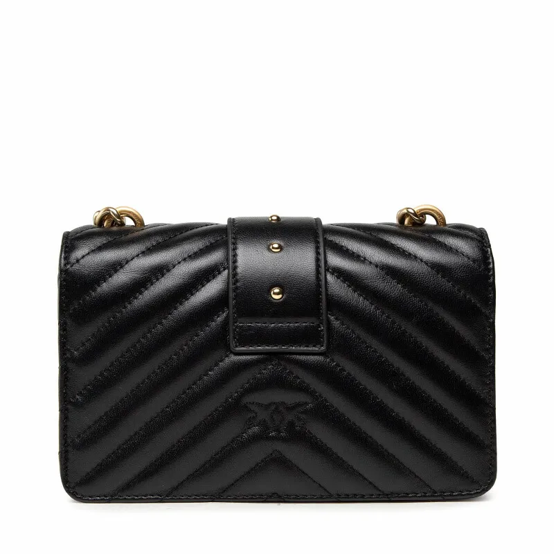 MINI LOVE BAG ICON V QUILT JEWEL – black — фото 2
