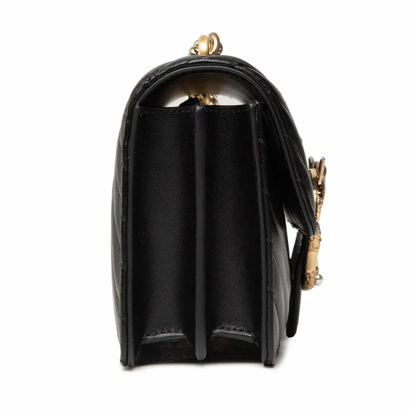 MINI LOVE BAG ICON V QUILT JEWEL – black — фото 4