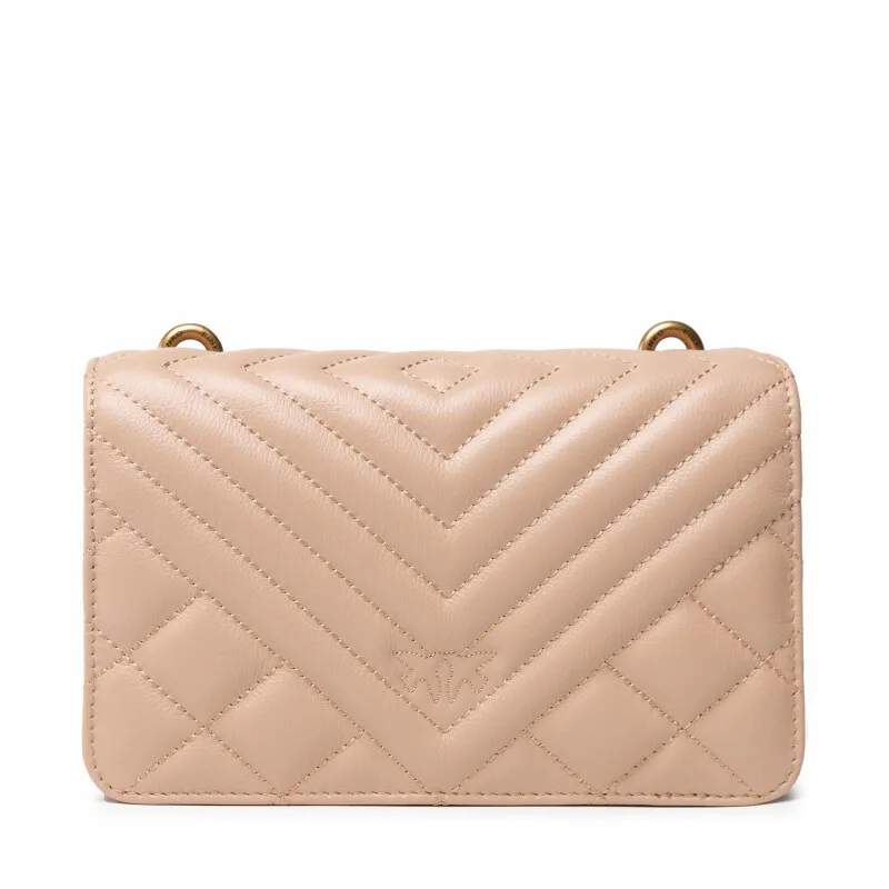 MINI LOVE BAG ICON V QUILT MIX - beige — фото 4
