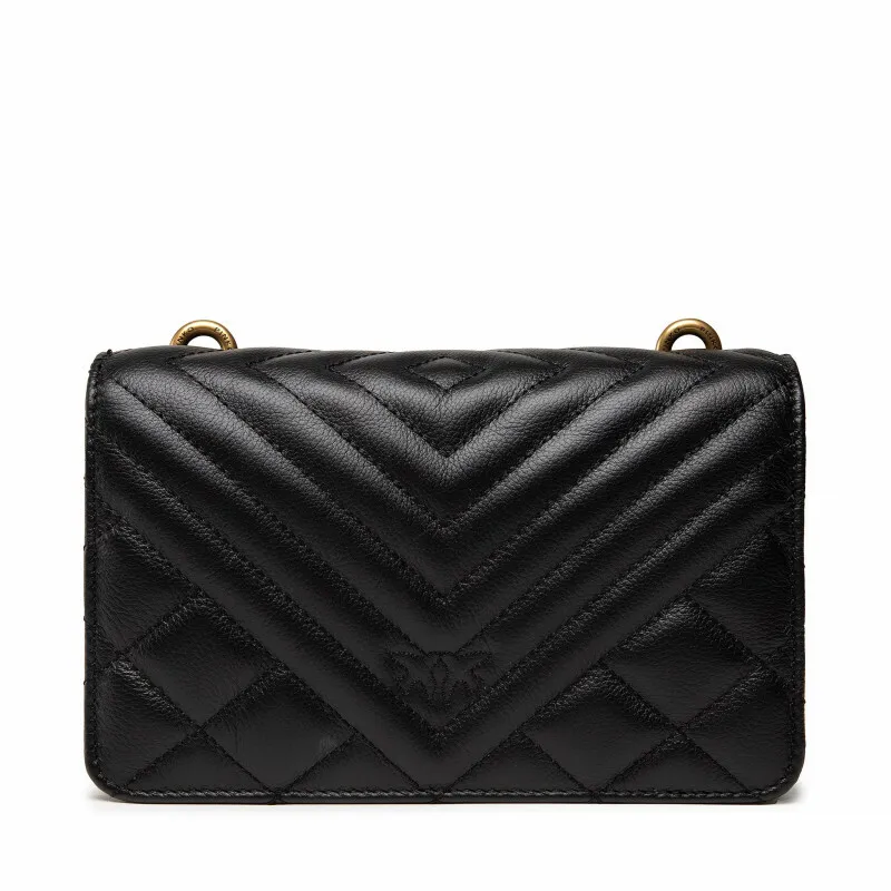 MINI LOVE BAG ICON V QUILT MIX - black — фото 2
