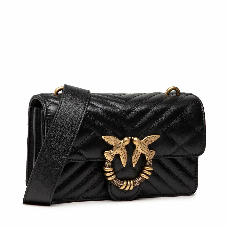 MINI LOVE BAG ICON V QUILT MIX - black — фото 3