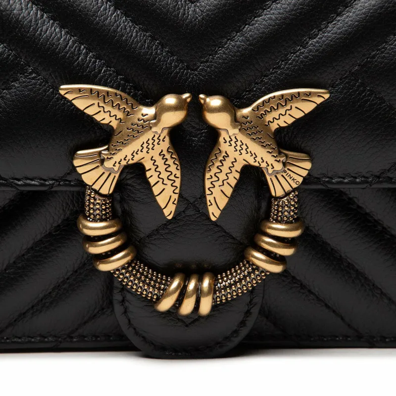 MINI LOVE BAG ICON V QUILT MIX - black — фото 6