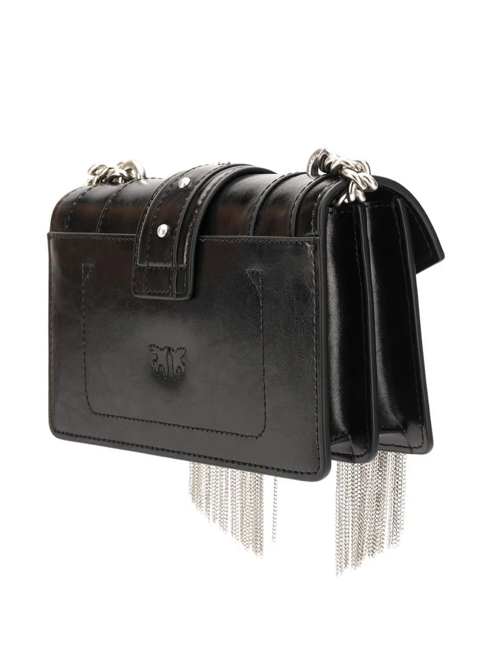 MINI LOVE BAG METAL FRINGES – black — фото 3
