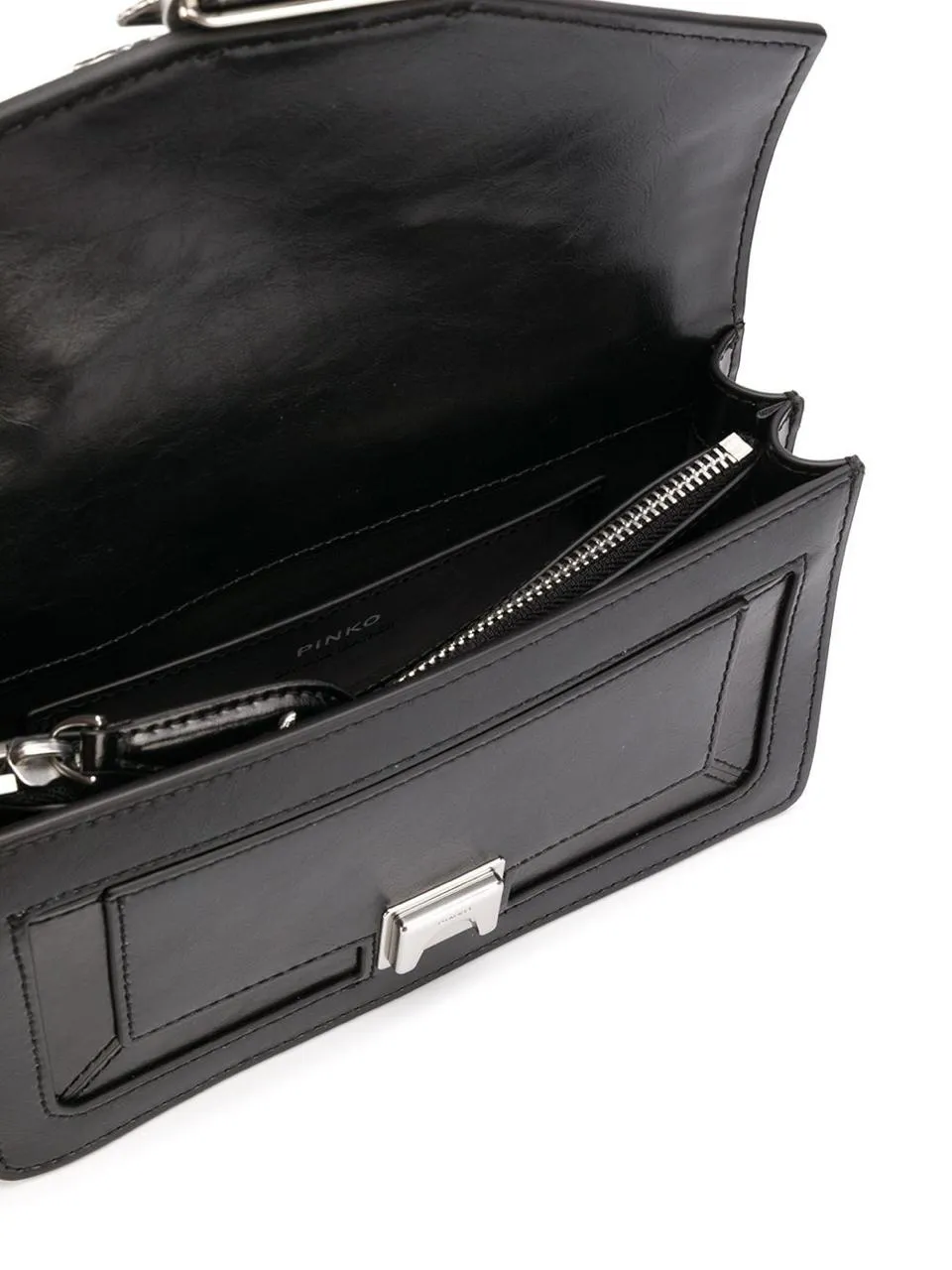 MINI LOVE BAG METAL FRINGES – black — фото 4