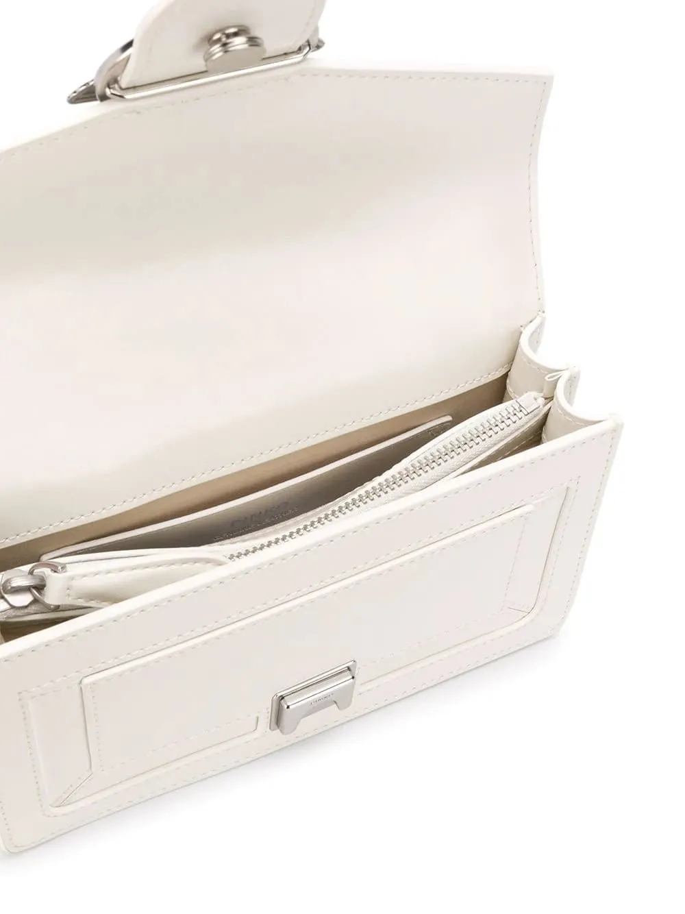 MINI LOVE BAG METAL FRINGES – white — фото 4